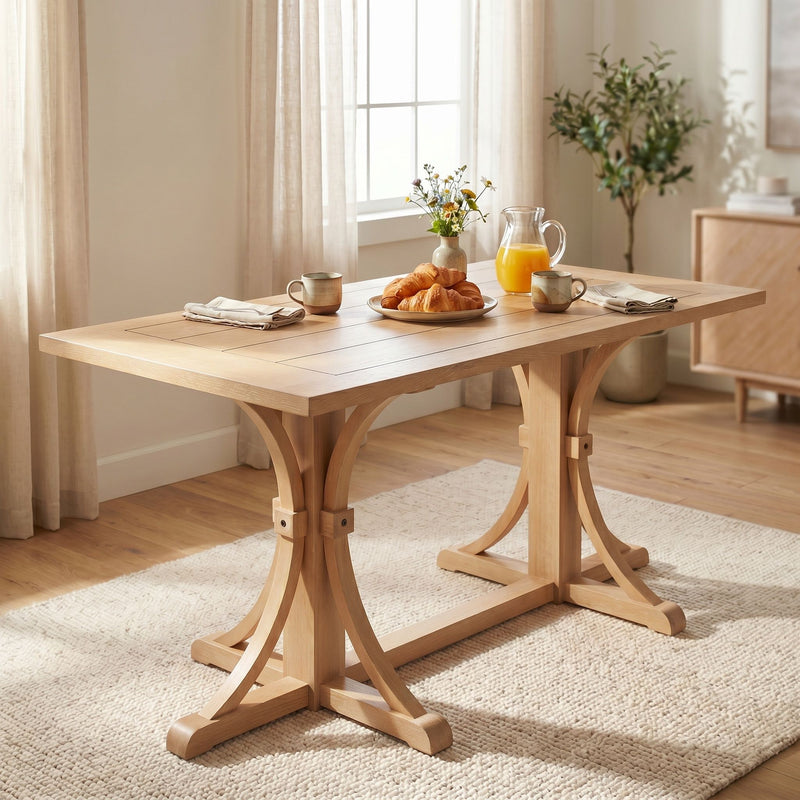 Dining Table With Trestle Base