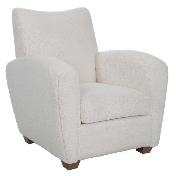 Teddy - Shearling Accent Chair - White