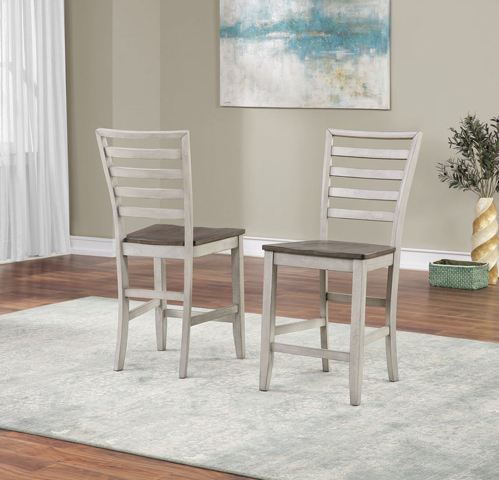 Abacus - Counter Chair (Set of 2) - Alabaster / Honey