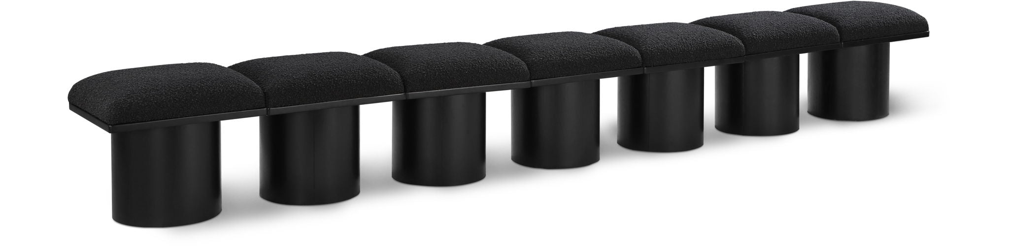Pavilion - 7 Piece Modular Bench With Black Base