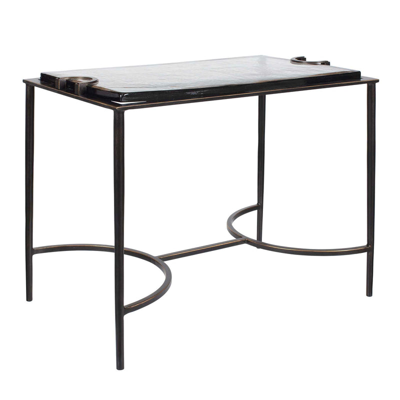 Eisen - Textured Glass Accent Table - Bronze