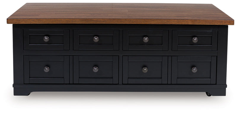Wildenauer - Lift Top Cocktail Table - Brown / Black