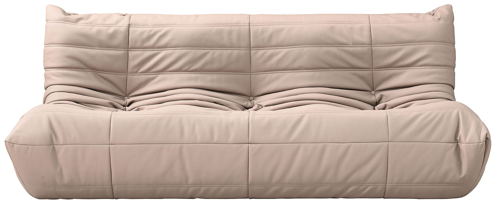 Relax - Vegan Leather 77.75" Upholstered Sofa - Tan