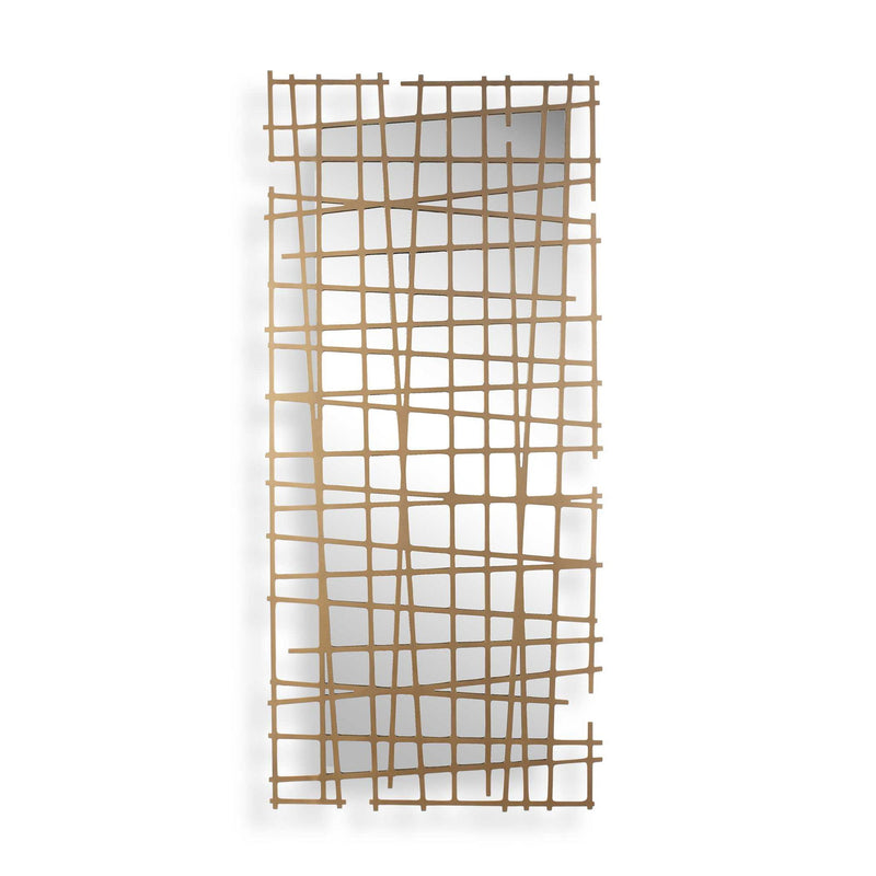 Golden Intersection - Mirrored Wall Decor - Brass