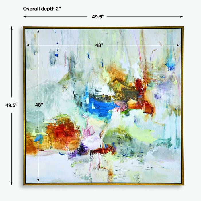 In The Beginning - Framed Abstract Art - Gray