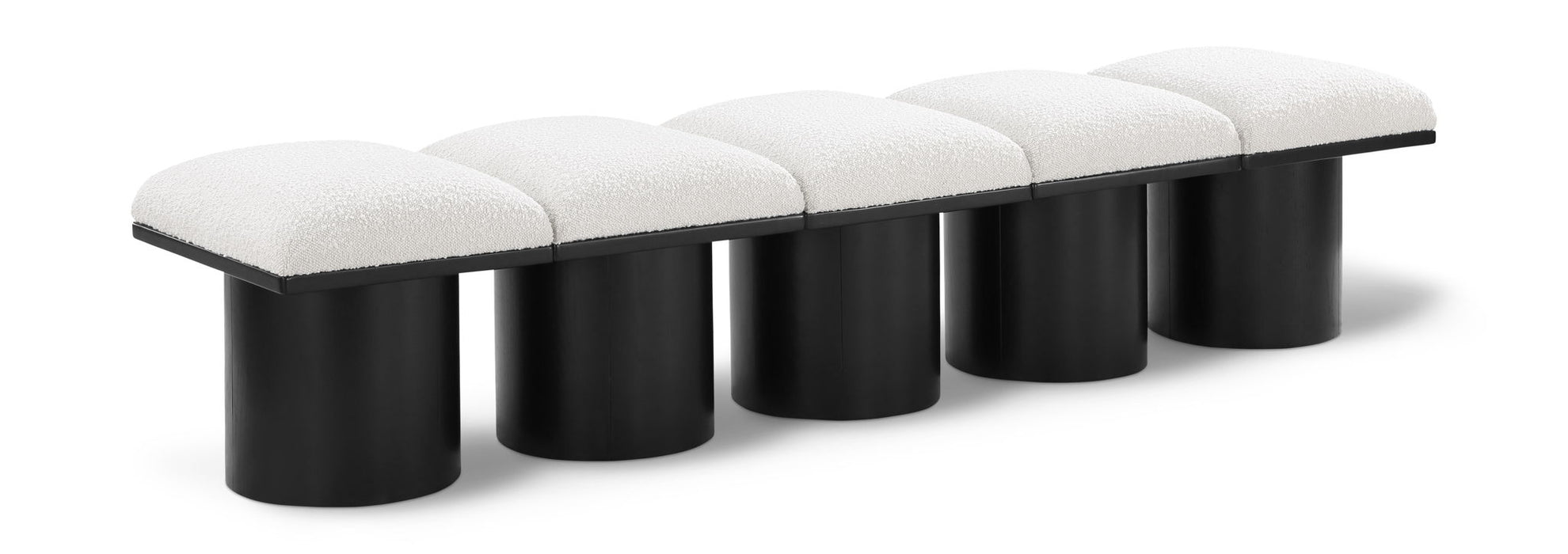 Pavilion - 5 Piece Modular Bench With Black Base