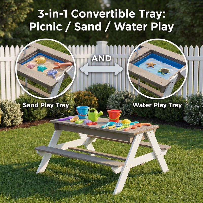Kids Picnic Table With Sand And Water Table Conversion