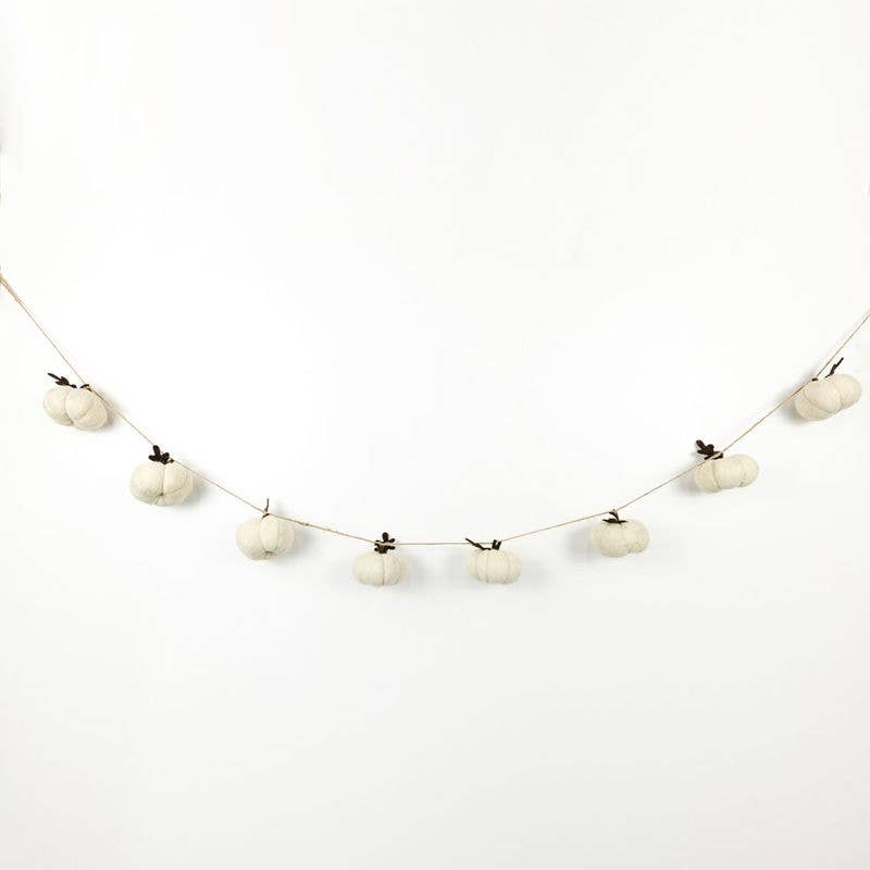 60" Pumpkin Felt Garland