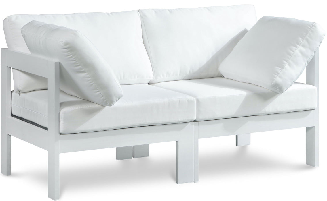 Nizuc - Outdoor Patio 2 Seat Modular Sofa With White Frame