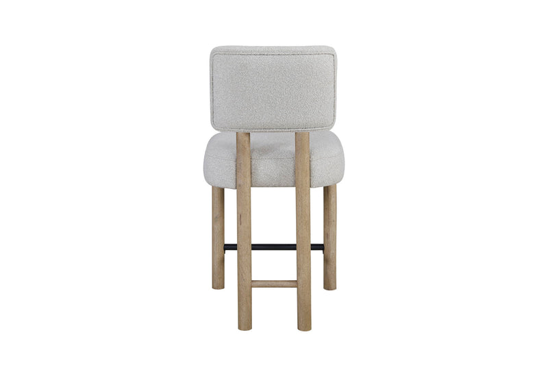 Pagosa - Upholstered Counter Height Stool (Set of 2) - English Knotty Oak / Gray