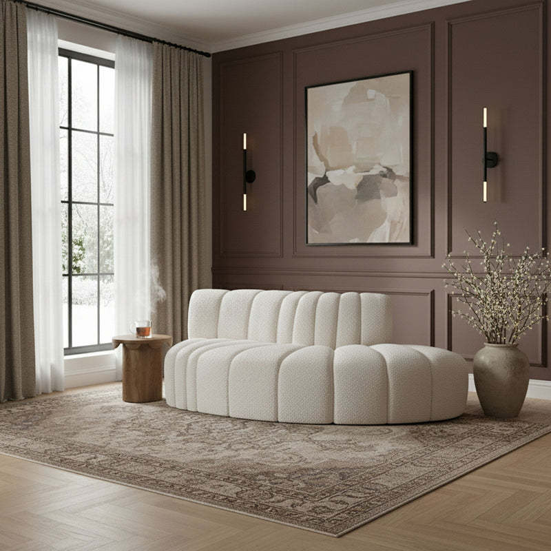 Arc - Boucle Fabric 3 Piece Modular Sofa