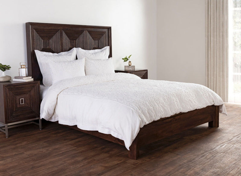 Reagan - Duvet King Collection - Ivory/White