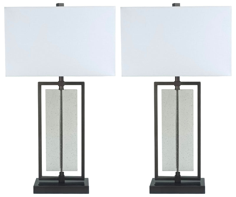 Stillwater Frame - 30 X 17 - Metal Table Lamp (Set of 2) - Gray Slate