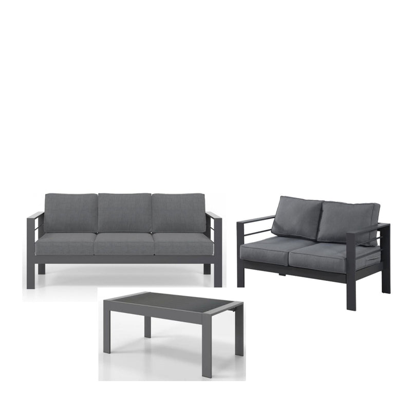 Outdoor Patio Set, All-Weather With Thick Cushions