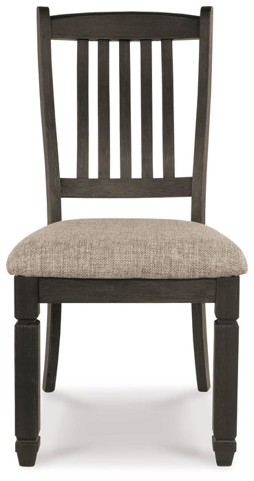 Tyler - Black / Grayish Brown - Dining Uph Side Chair (Set of 2) - Slatback