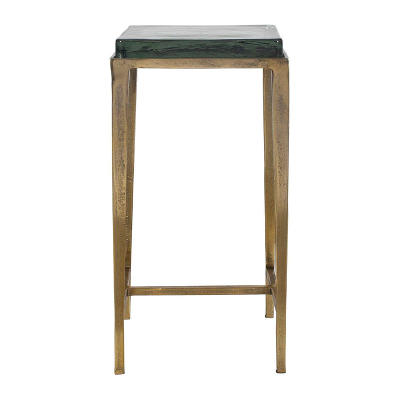 Preston - Square Accent Table - Brass,Gold
