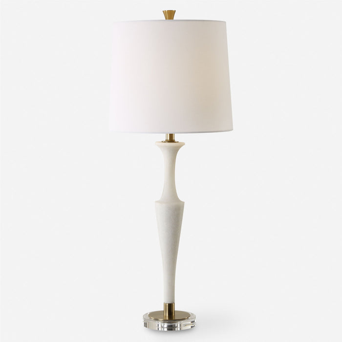 Colette - White Stone Table Lamp