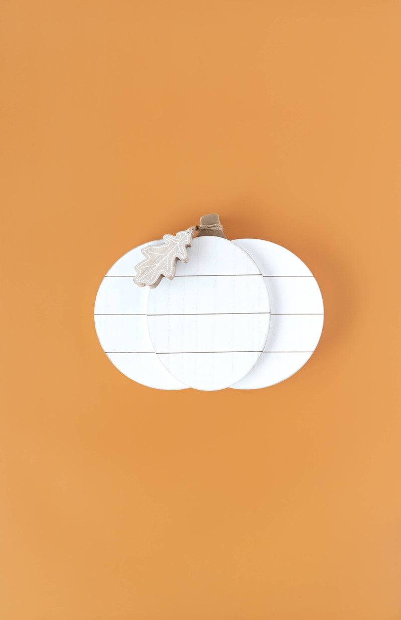 Chunky Wooden Short Pumpkin FALL Decor