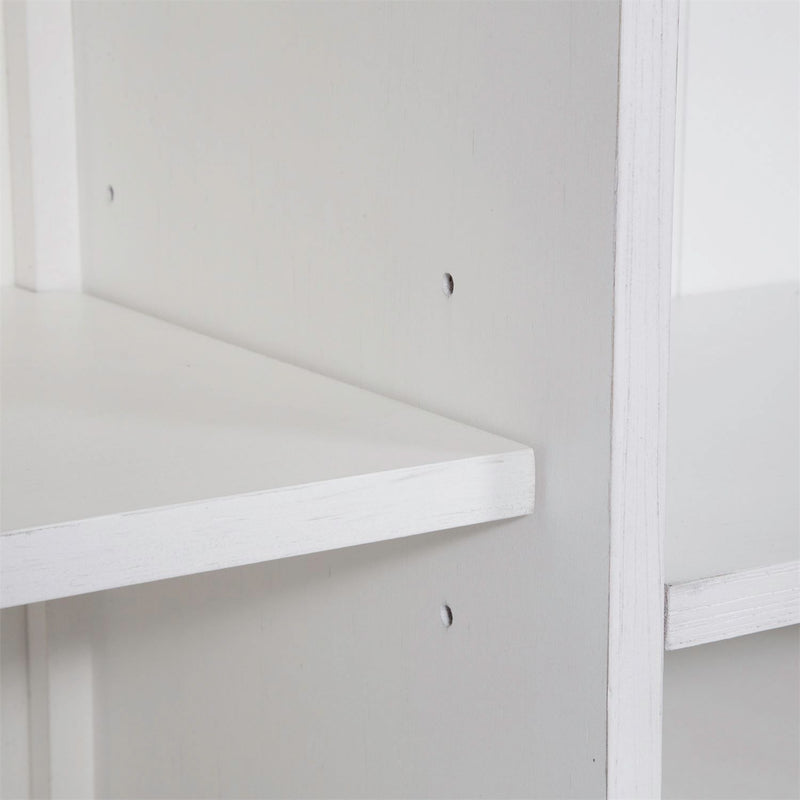 Allyson Park - Credenza & Hutch - Wirebrushed White / Charcoal