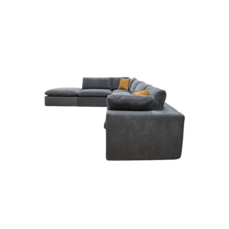 Custom Configuration Modular Sectional & Toss Pillows