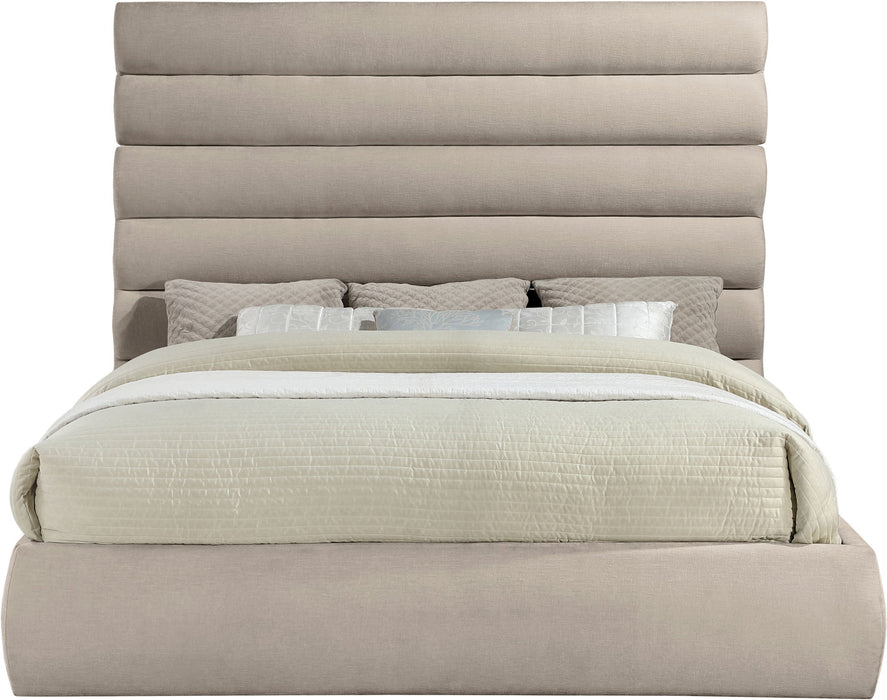 Adam - Chenille Fabric Bed With 70.5" Headboard
