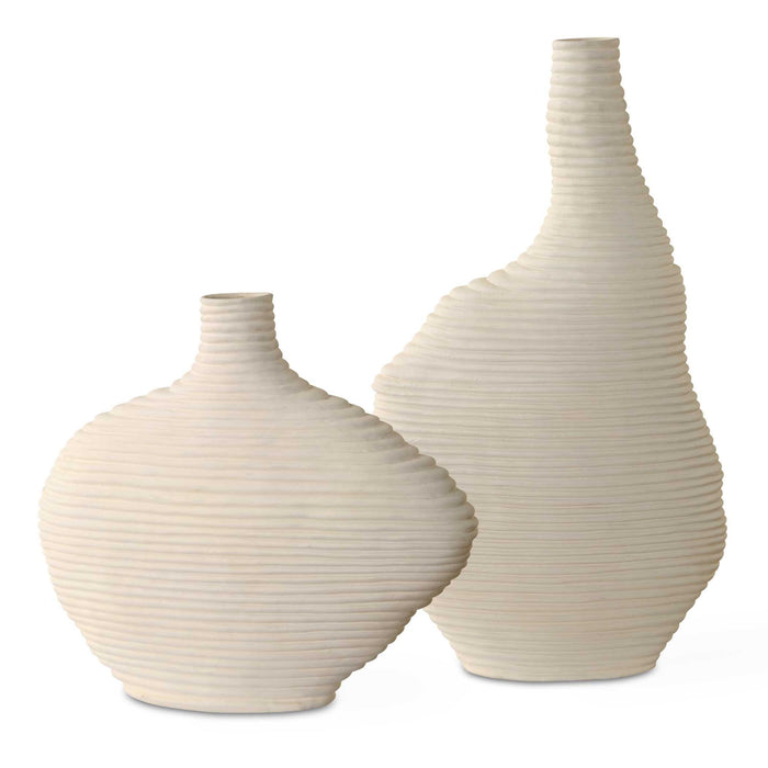 Duostacked - Matte White Vases (Set of 2)