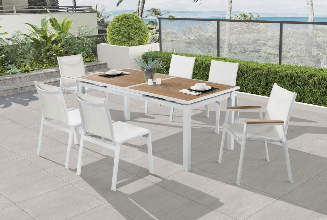 Nizuc - Outdoor Patio Dining Chair With White Frame (Set of 2)