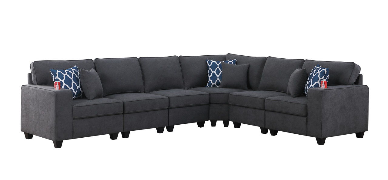 Cooper - Woven Sectional Sofa With Cupholder