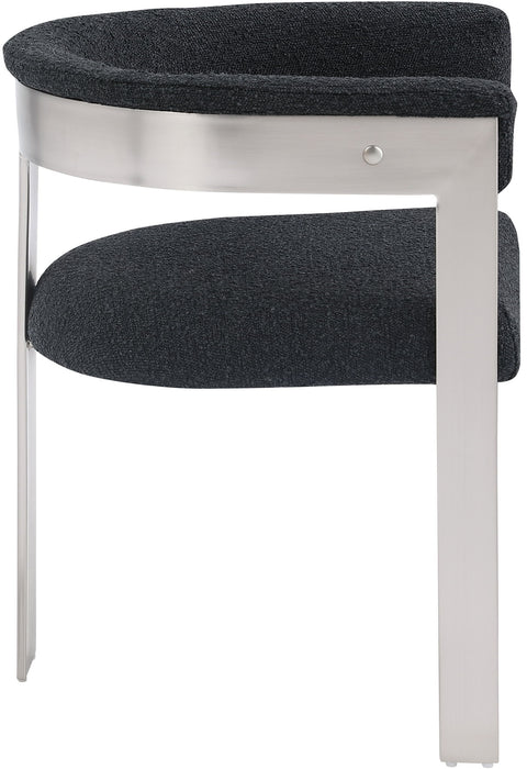Romeo - Boucle Dining Chair With Silver Base (Set of 2)