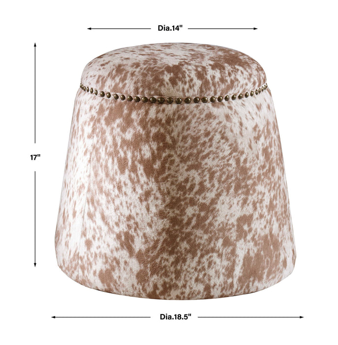 Gumdrop - Hide Ottoman - Light Brown