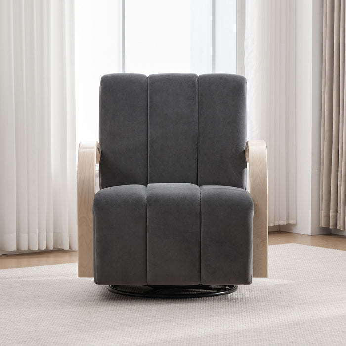 360° Swivel Accent Chair With Armrests