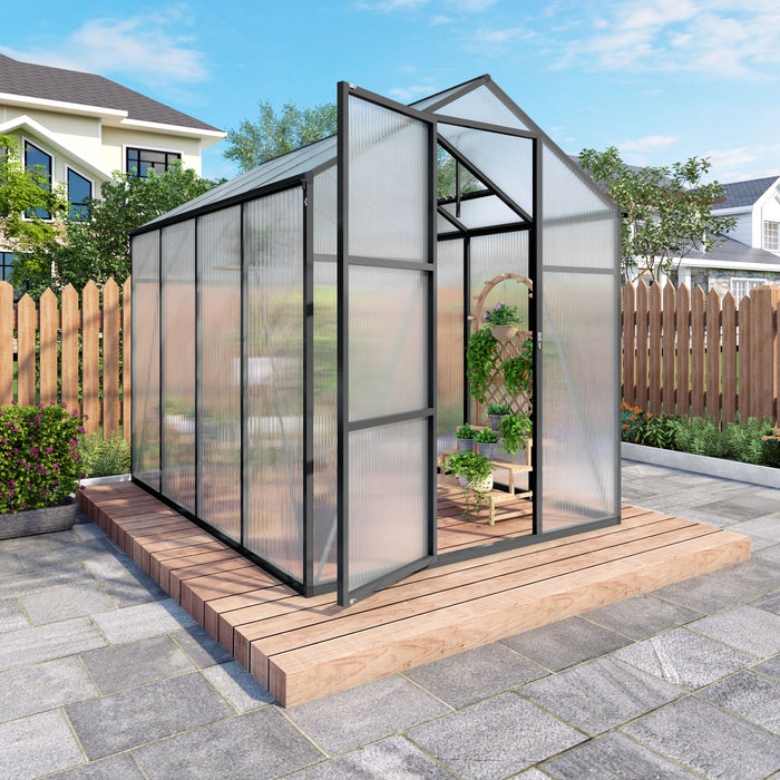 Gain Height Windproof Greenhouse With Raised Base