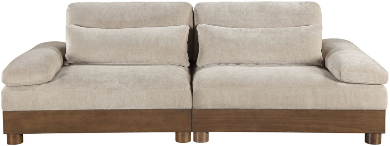 Turin - Chenille Fabric Upholstered Modular Sectional - Taupe