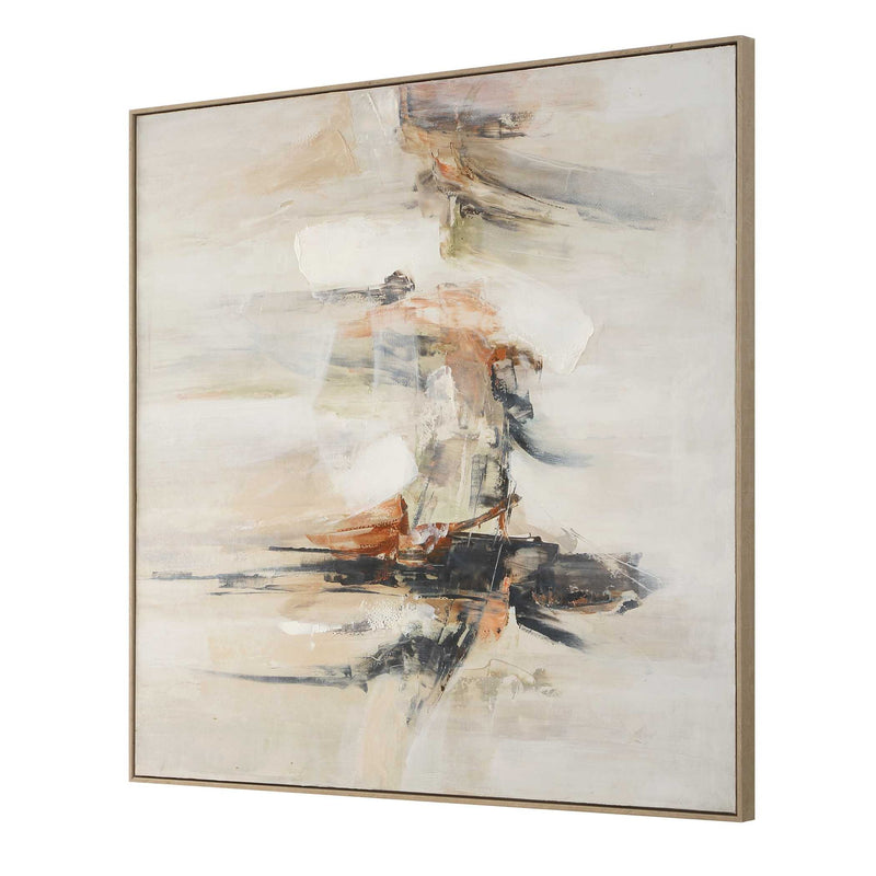 Outburst - Hand Painted Modern Art - Black / Blue / Brown / Gray / Green / Orange / Red / White / Woodtone
