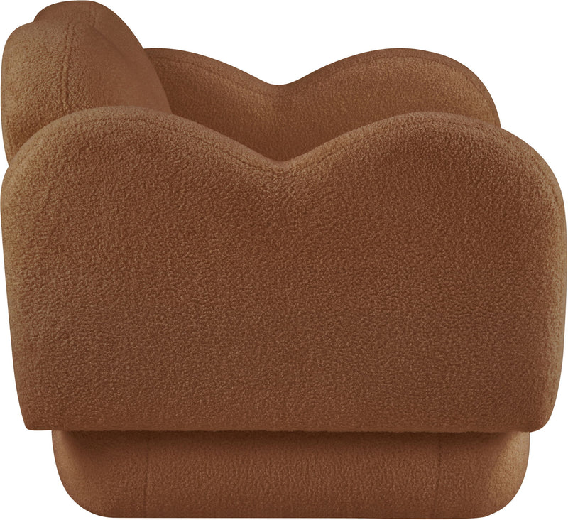Bloom - Teddy Fabric Chair - Saddle
