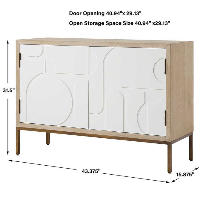 Weimar - 2 Door Cabinet - White / Woodtone