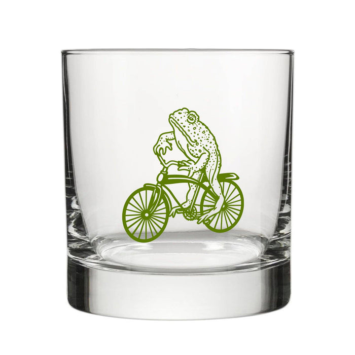 Whiskey Glasses | Frog Glass | Rocks Glass | Bicycle Glass