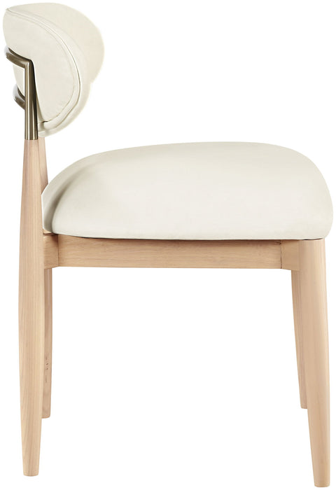 Riccio - Faux Leather Dining Side Chair (Set of 2) - Natural Frame