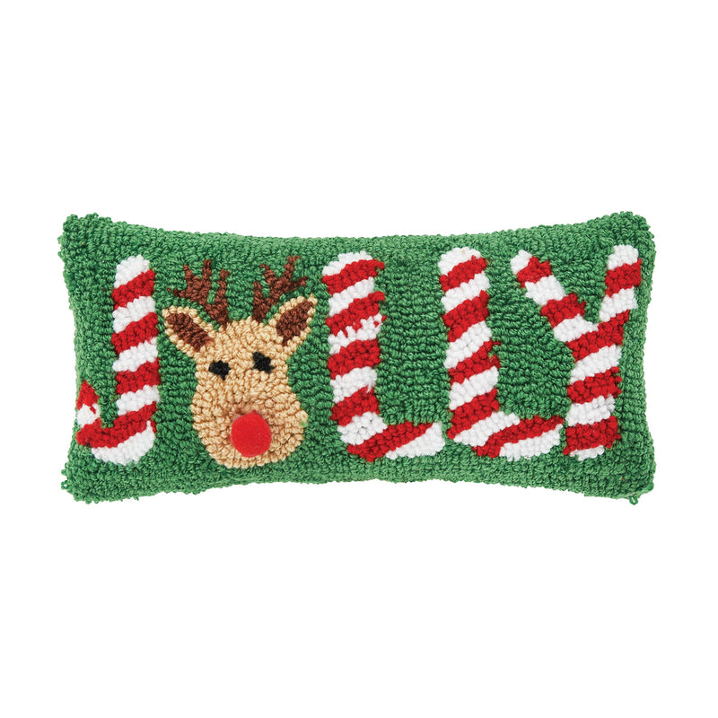 Christmas Jolly Reindeer Throw Pillow