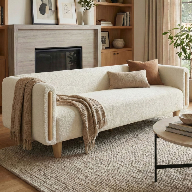 3 Seater Sofa With Armrests For Living Room