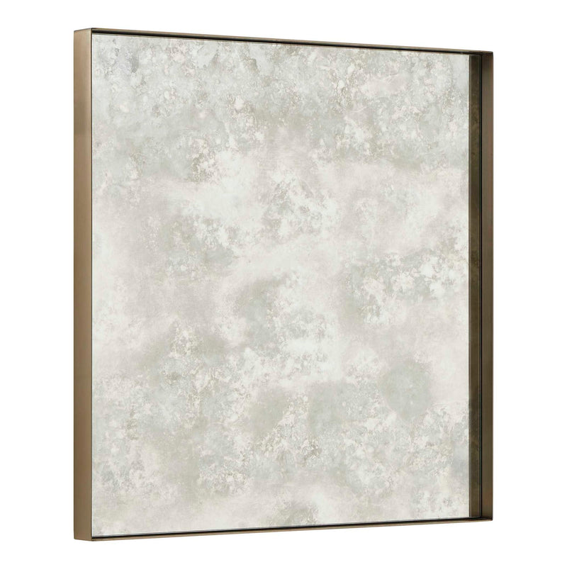 Fredric - Square Antique Mirror - Brass