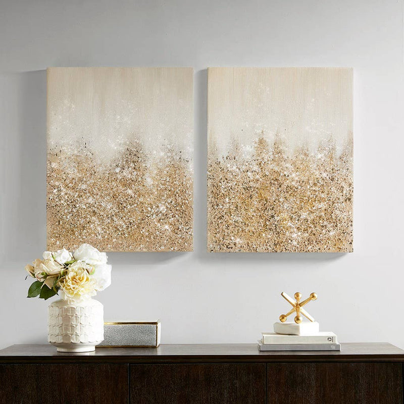 Hand-Brushed Real Stones Abstract Art Wall Decor