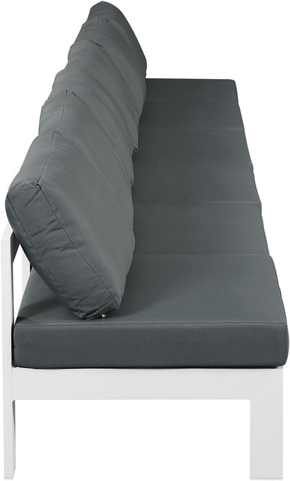 Nizuc - Outdoor Patio 6 Seat Armless Modular Sofa With White Frame