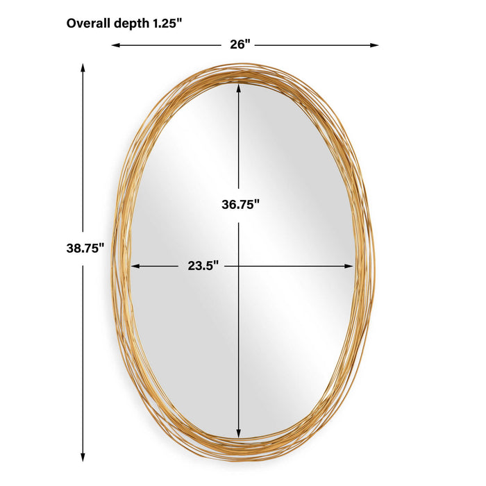 Gillian - Oval Mirror - Gold