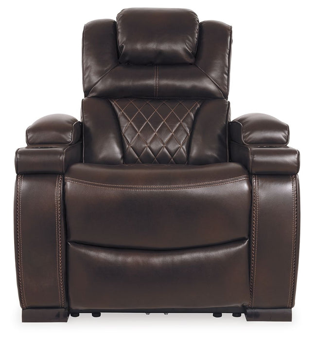 Warnerton - Brown Dark - Pwr Recliner/Adj Headrest