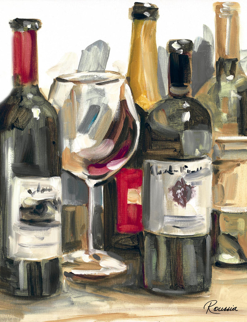 Wine Champ II By Heather A. French-Roussia (Framed) - Dark Green
