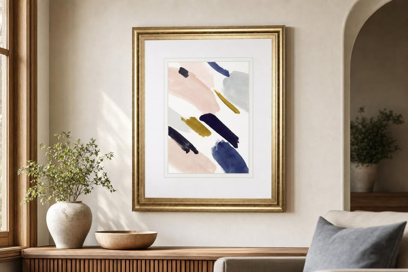 34x40 Brushmarks I By Victoria Borges - Beige