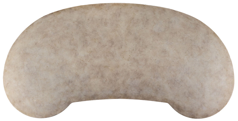 Melange - Fluted Kidney Desk - Pearl Silver