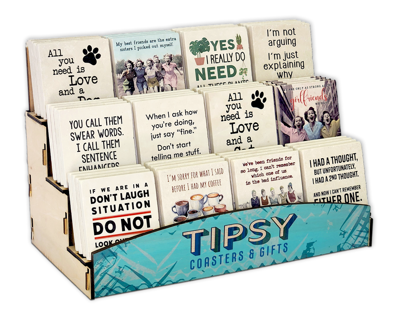 Tiered Coaster Countertop Display - MUST ADD 48 COASTERS