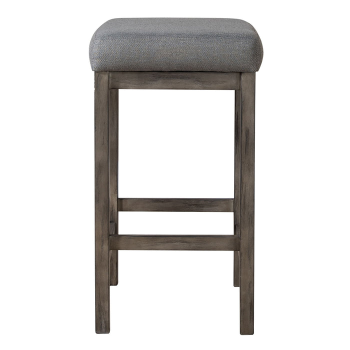 Hayden Way - Upholstered Console Stool - Washed Gray